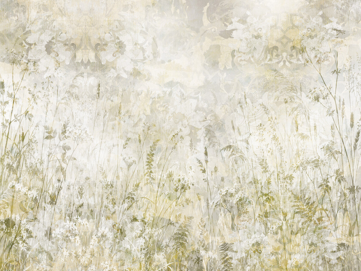 Botanical Damask Wildflower Meadow Wall Mural Wall Mural Wall Mural in your room