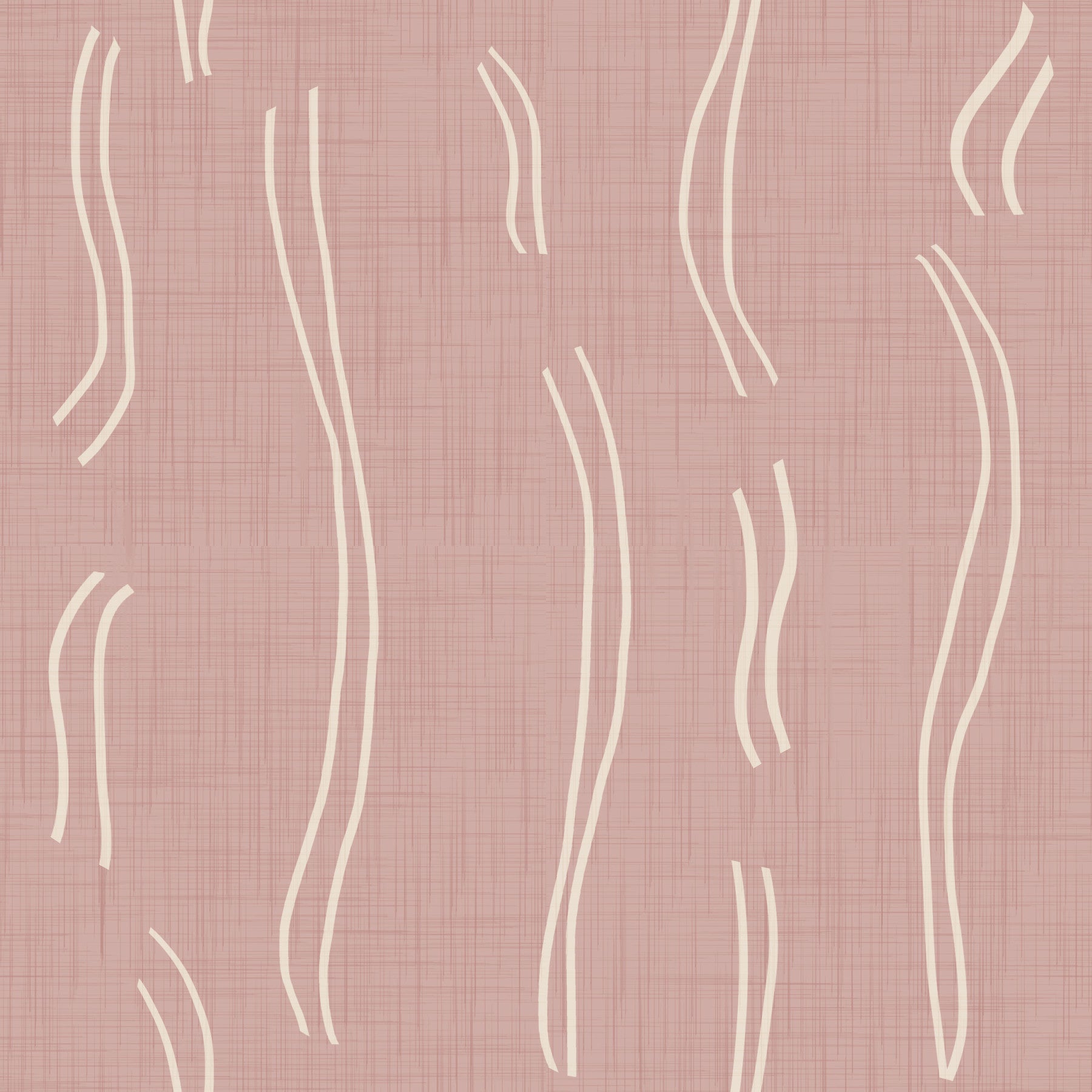Blush Pink Wavy Stripe Wallpaper Mid Century Wallpaper⁠