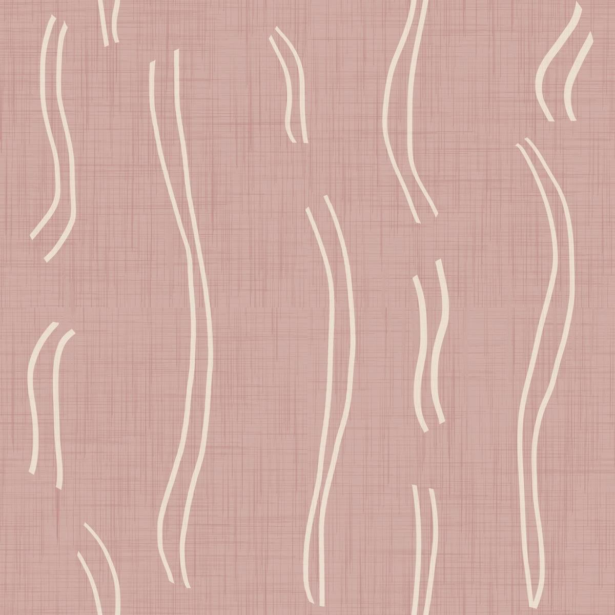 Blush Pink Wavy Stripe Wallpaper Mid Century Wallpaper⁠ in your room