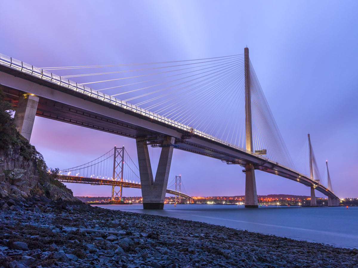 Forth Bridge Dusk Architecture Wall Mural in your room