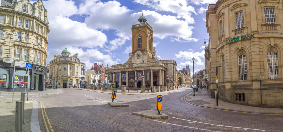 Classic English Townscape Wall Mural in your room — zoomed