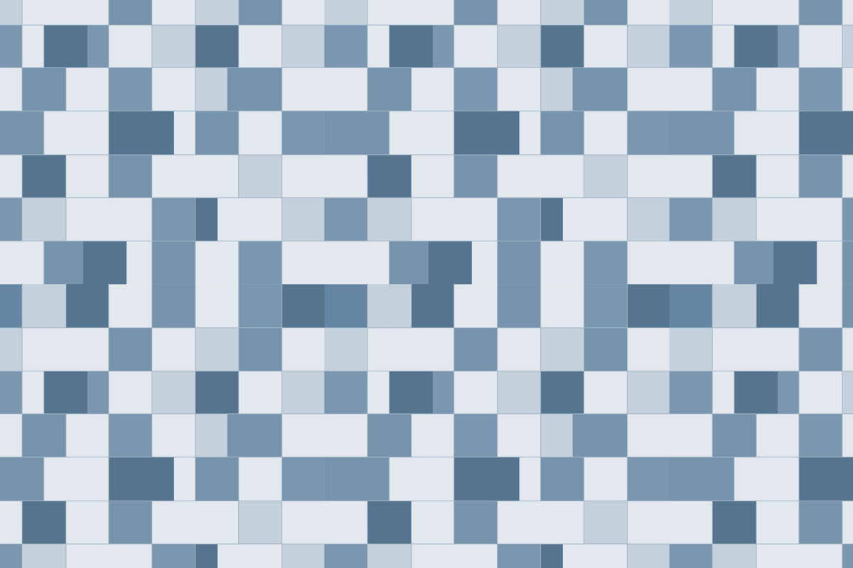 Minimalist Blue Mosaic Grid Wallpaper⁠ in your room — zoomed