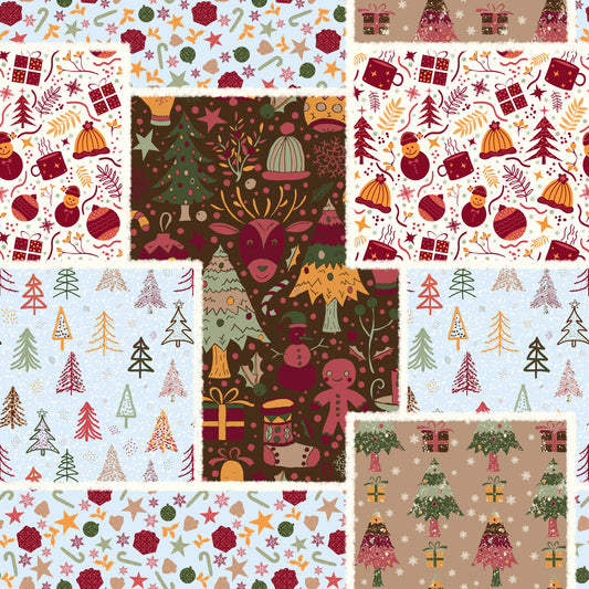 Country Christmas Patch Wallpaper⁠