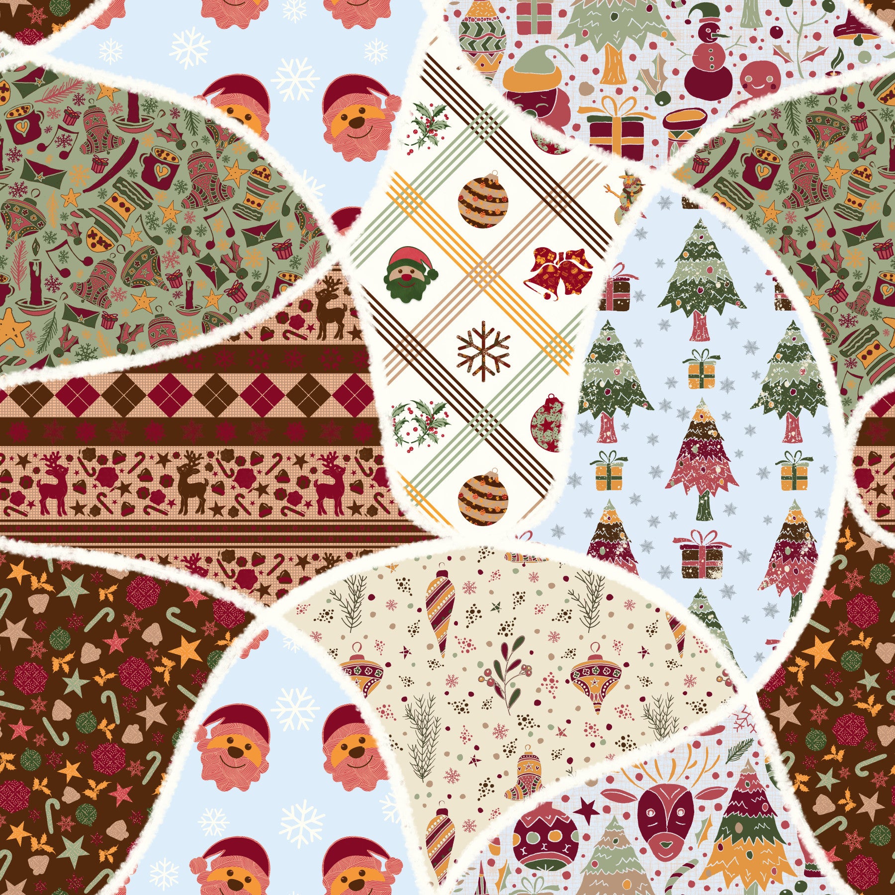 Nordic Noel Collage Wallpaper⁠