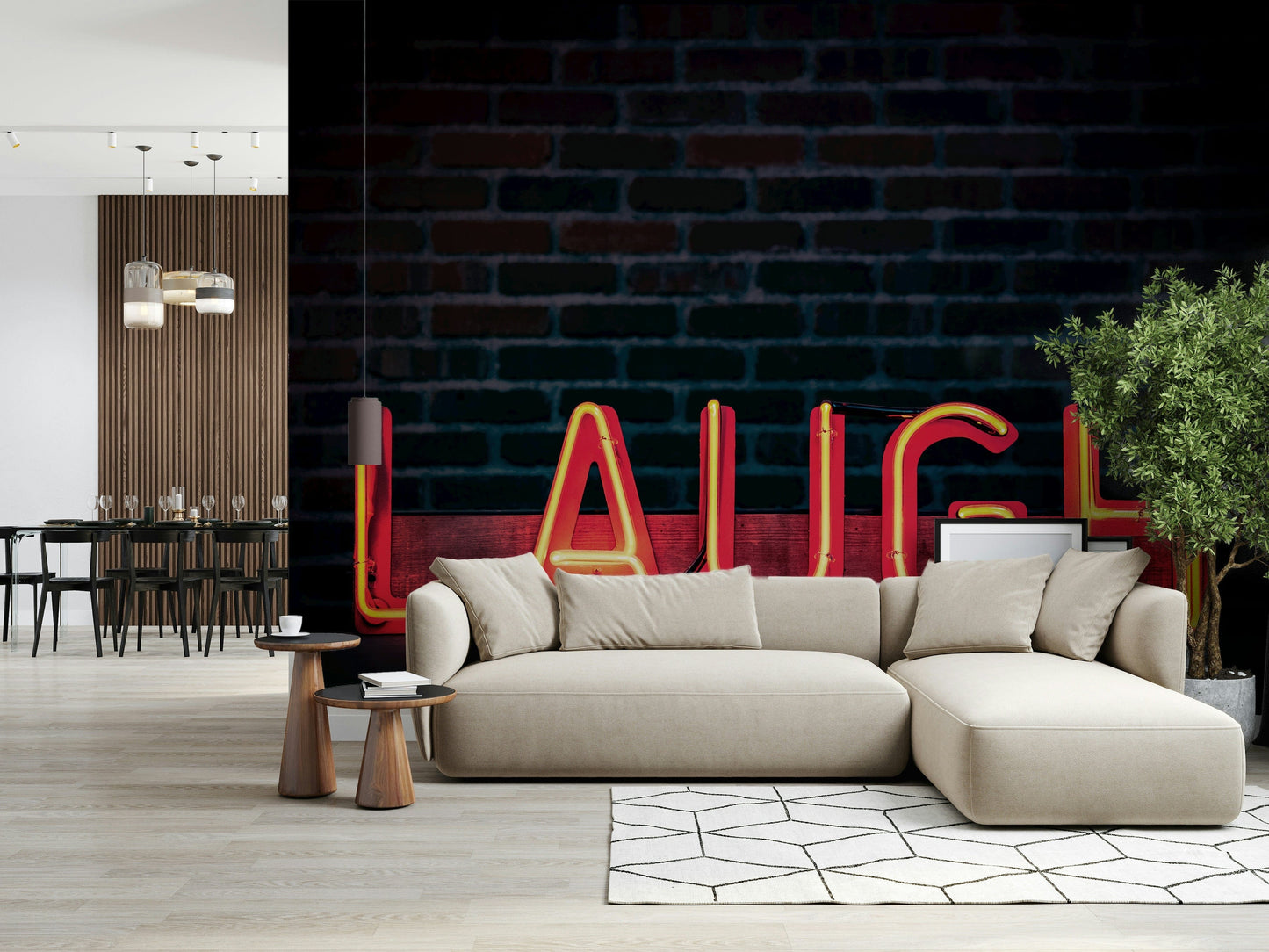 Laugh Neon Glow Wall Mural -2226251