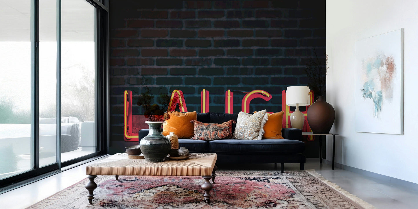 Laugh Neon Glow Wall Mural -2226251