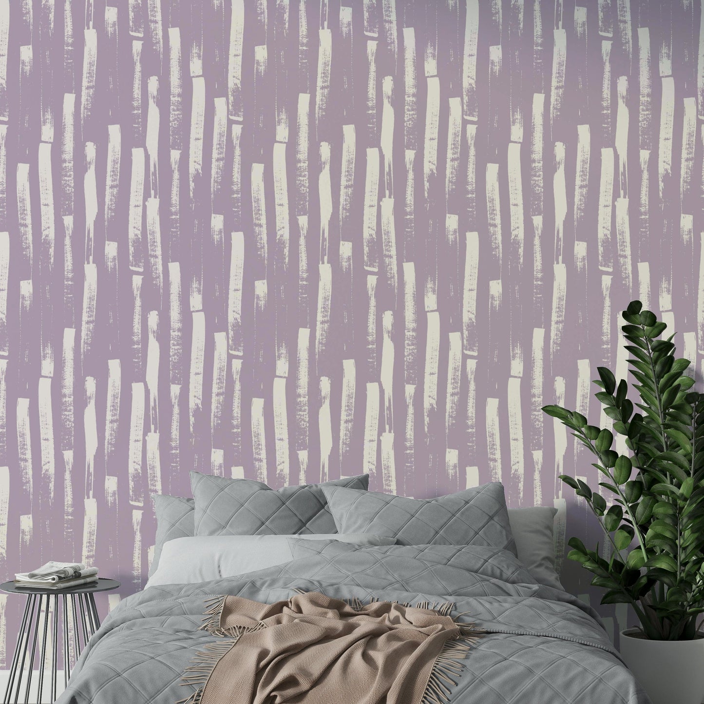 Lavender Brushstrokes Wallpaper

