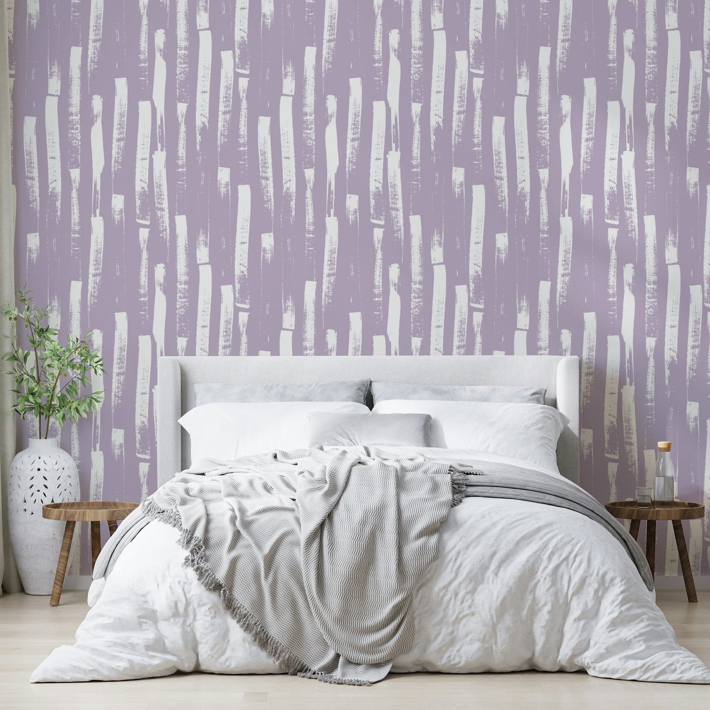 Hand-painted look wallpaper

