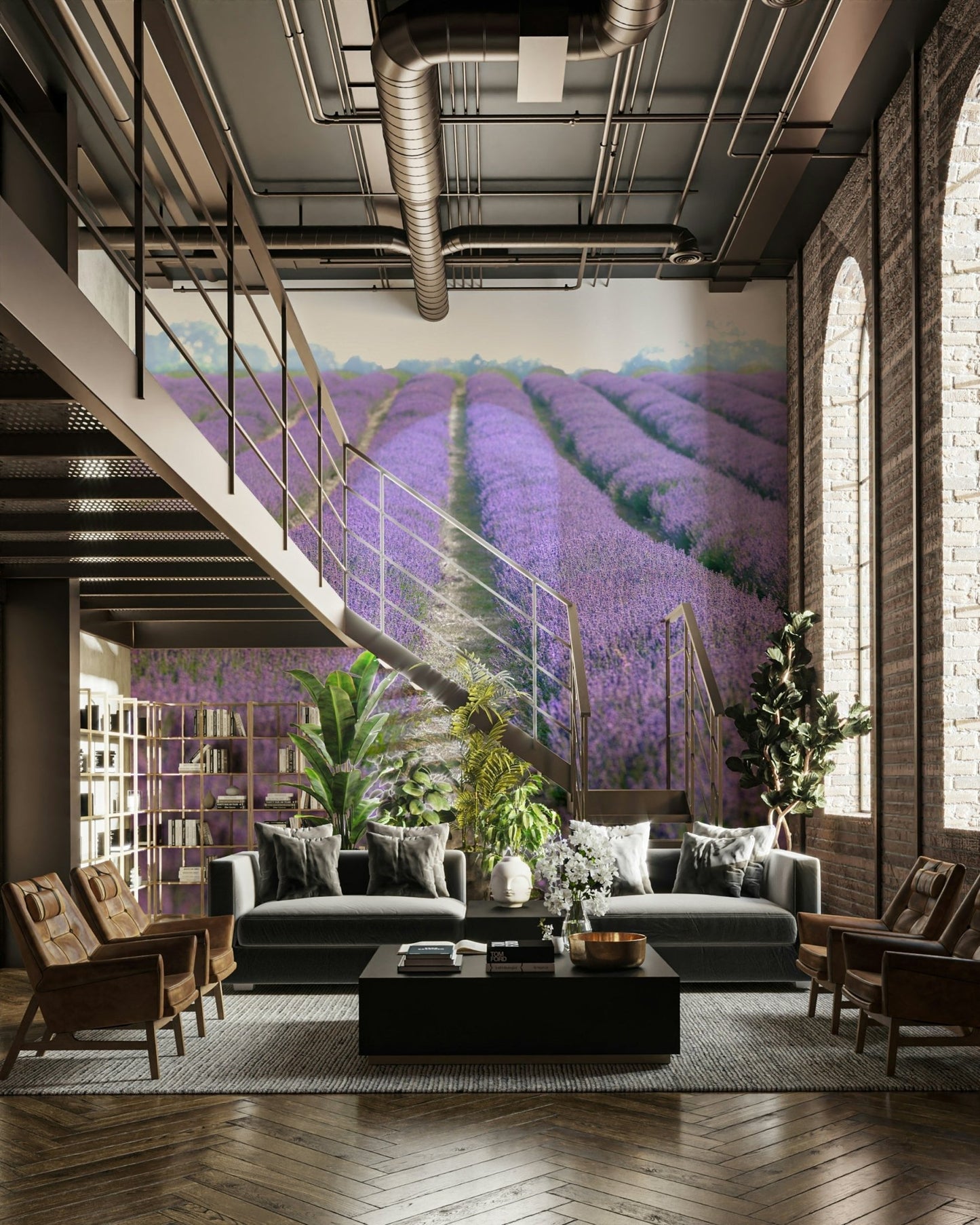 Serene and calming lavender scene for a soothing decor

