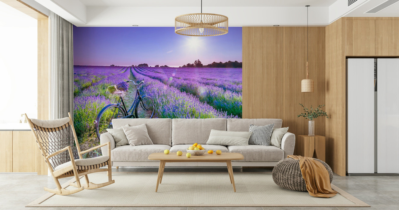 Sunlit Lavender Escape Wall Mural