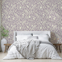 Geometric leaf pattern wallpaper

