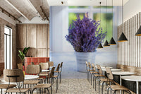 Floral Lavender in a Vase home decoration product for serene bedroom walls.
