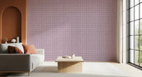 Lavender Linen Grid Wallpaper⁠