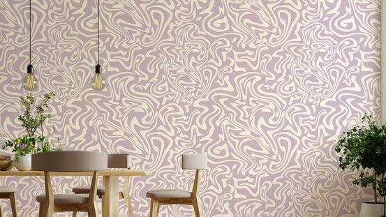 The mural is created for an entire wall, providing a unique backdrop.
