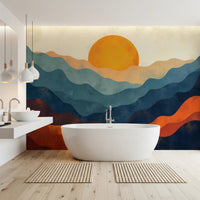 Layered Horizon Wall Mural