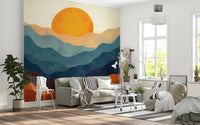 Layered Horizon Wall Mural