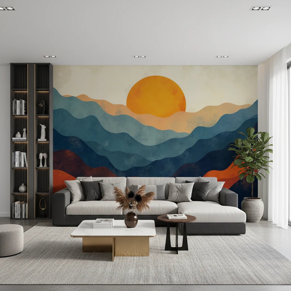 Layered Horizon Wall Mural