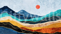Layered Landscape Wall Mural
