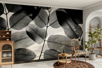 A classic leaf design wallpaper for walls.

