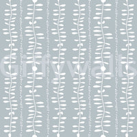 Airy botanical pattern on Leaves Cascade wall mural.