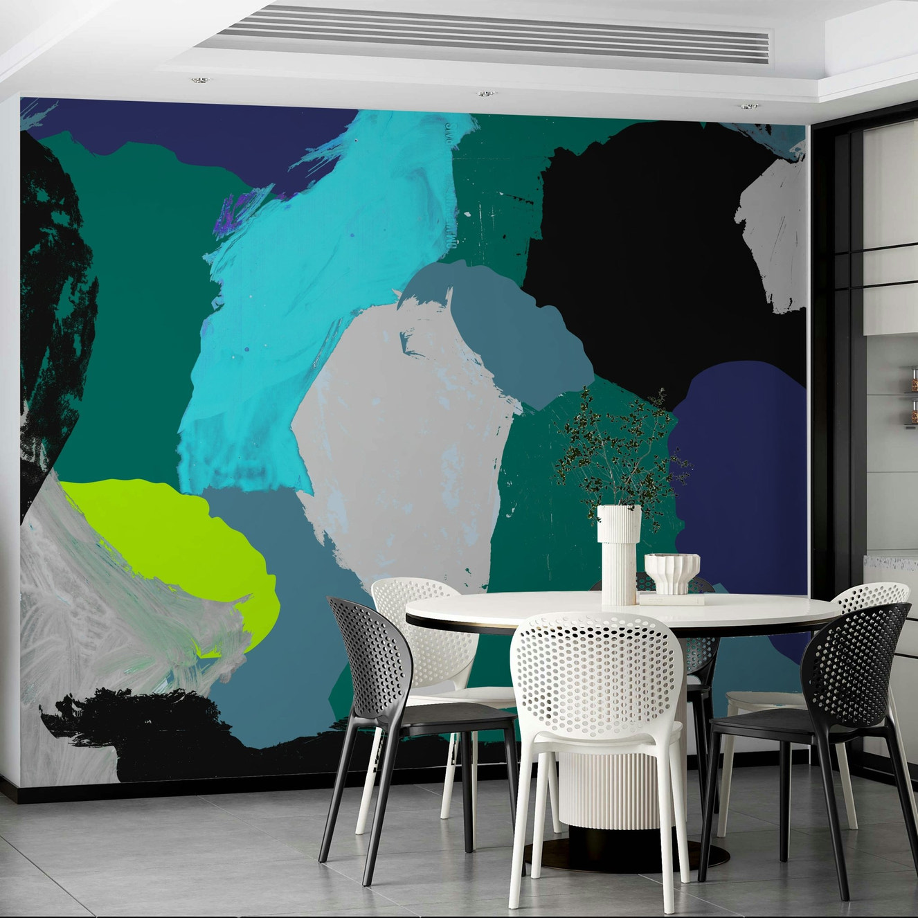 Lemon Abstraction Wall Mural