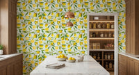 Lemon Design Wallpaper Mural for kitchen pantry