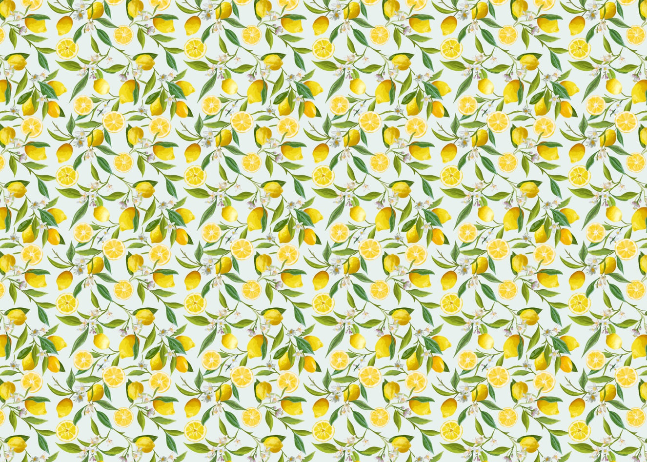 Kitchen Lemon Design Wallpaper Mural