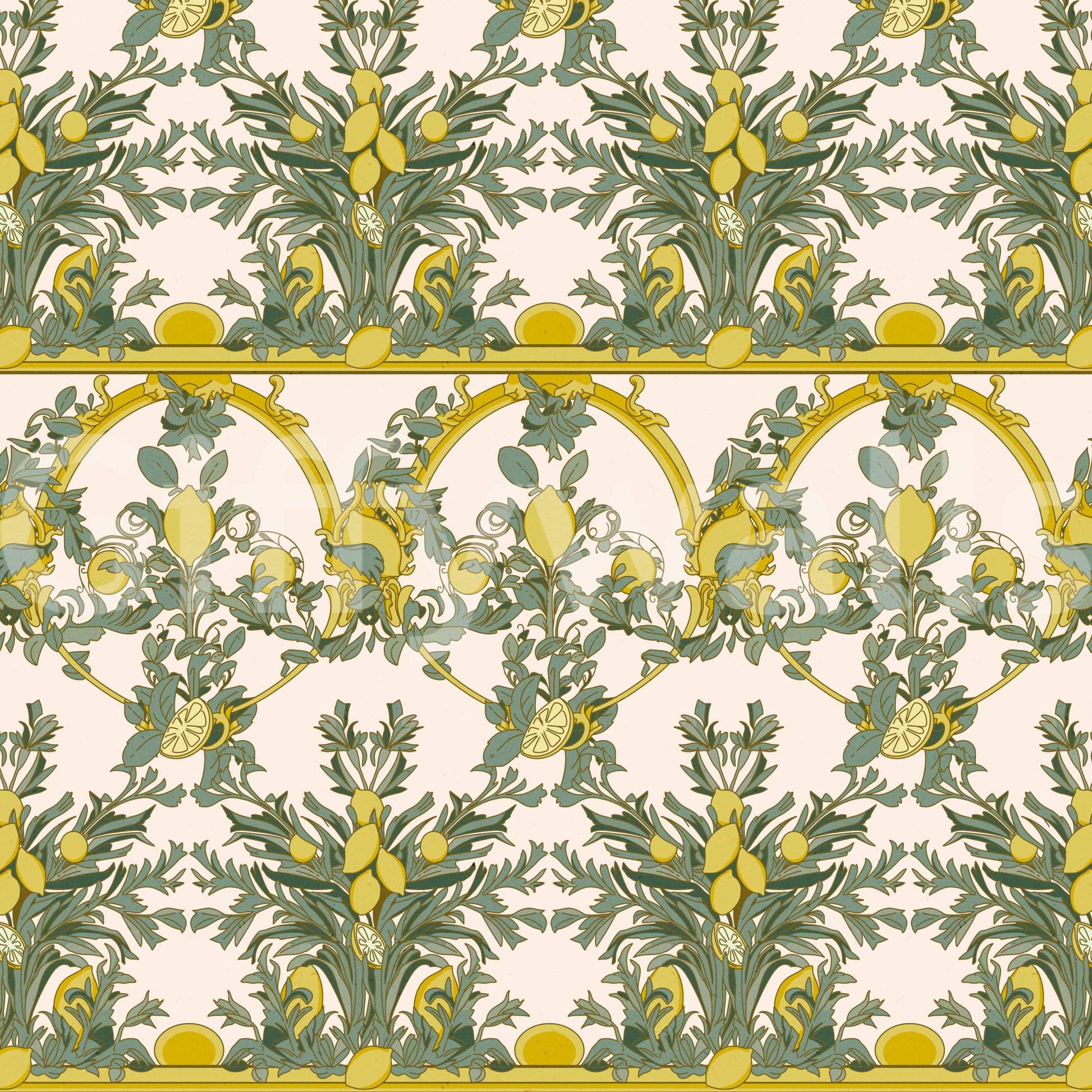 The wallpaper has a lively and fresh feel.

