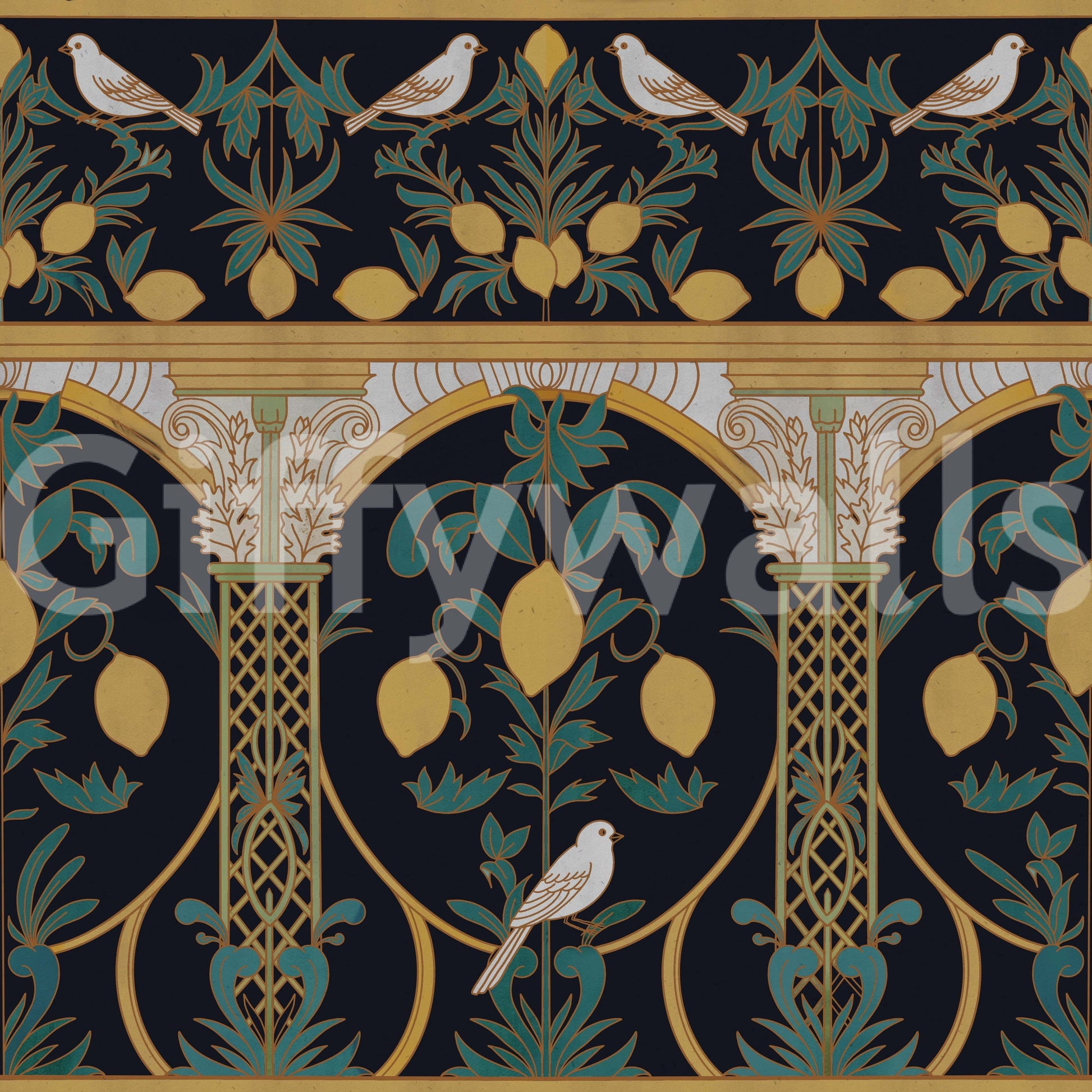 A high-quality elegant floral wall mural for walls.

