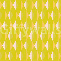 Lemon Rhombus wall mural shows seamless diamond pattern