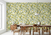 Sunshine Lemon Grove Dreams mural kitchen motif invigorating cheerful print.