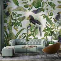 Leafy mural wallpaper for walls

