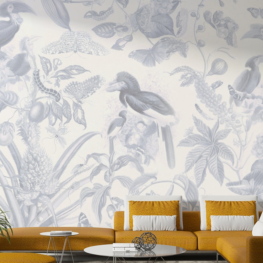 Bold tropical leaf wall mural

