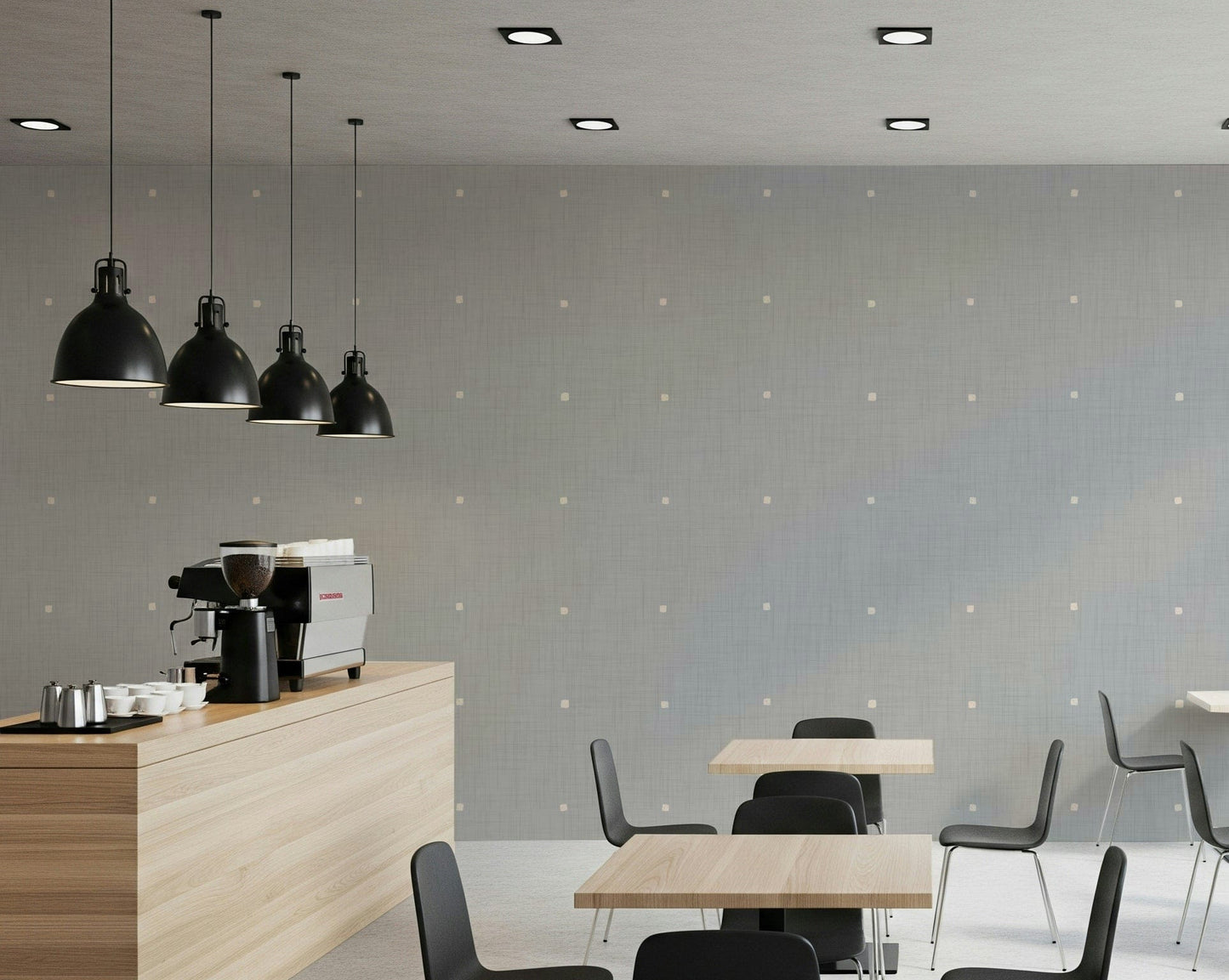 Abstract crosshatch Subtle Squares Light Grey mural wallpaper contemporary loft design