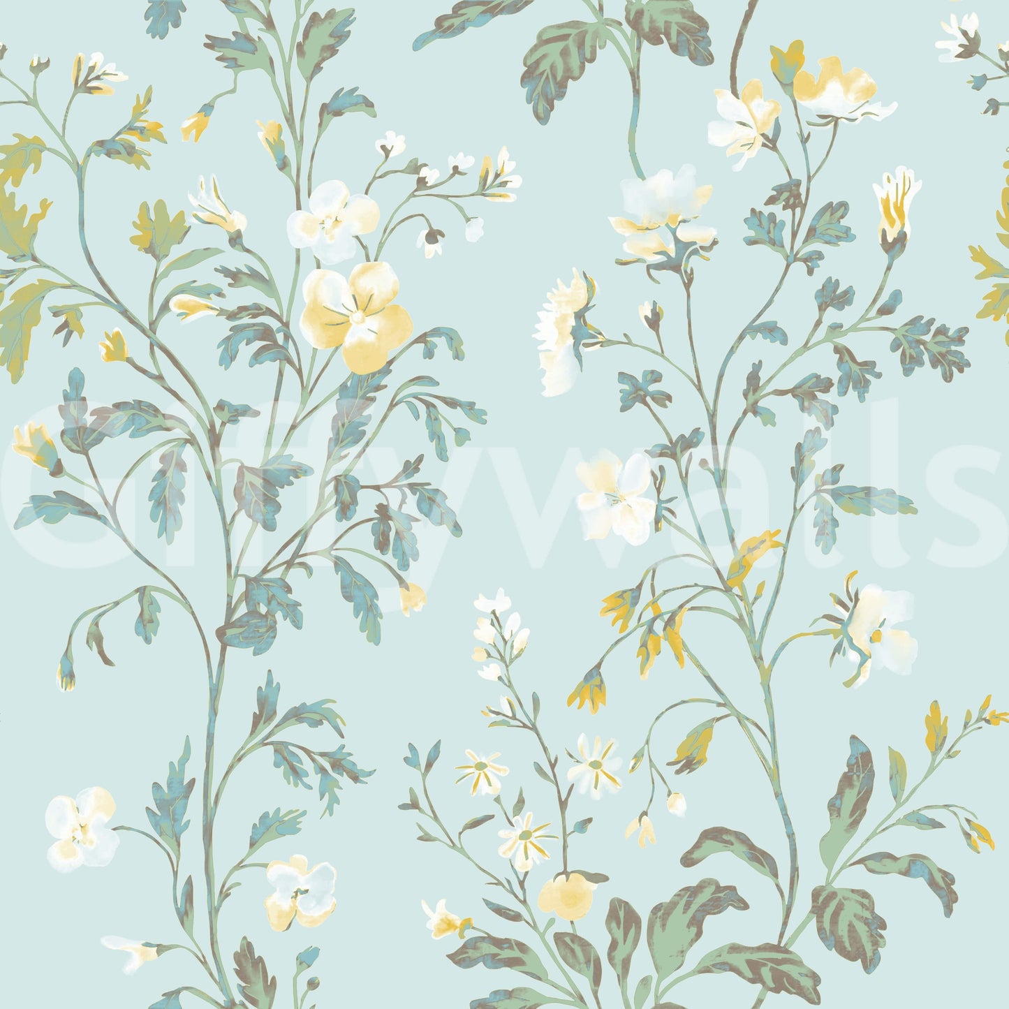 Light Pastel Botanical Dream Wallpaper⁠