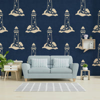 Wall mural for hallway or beach house
