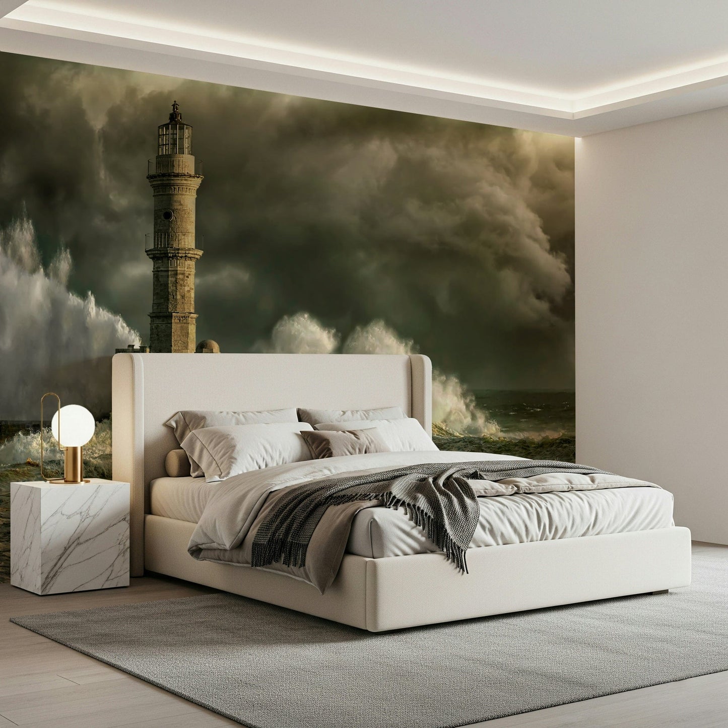 Lighthouse Storm Wall Mural -2315690