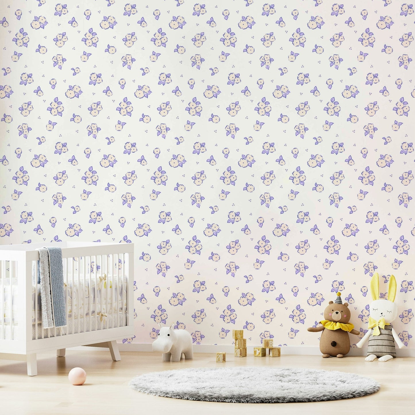 Delicate floral textures.

