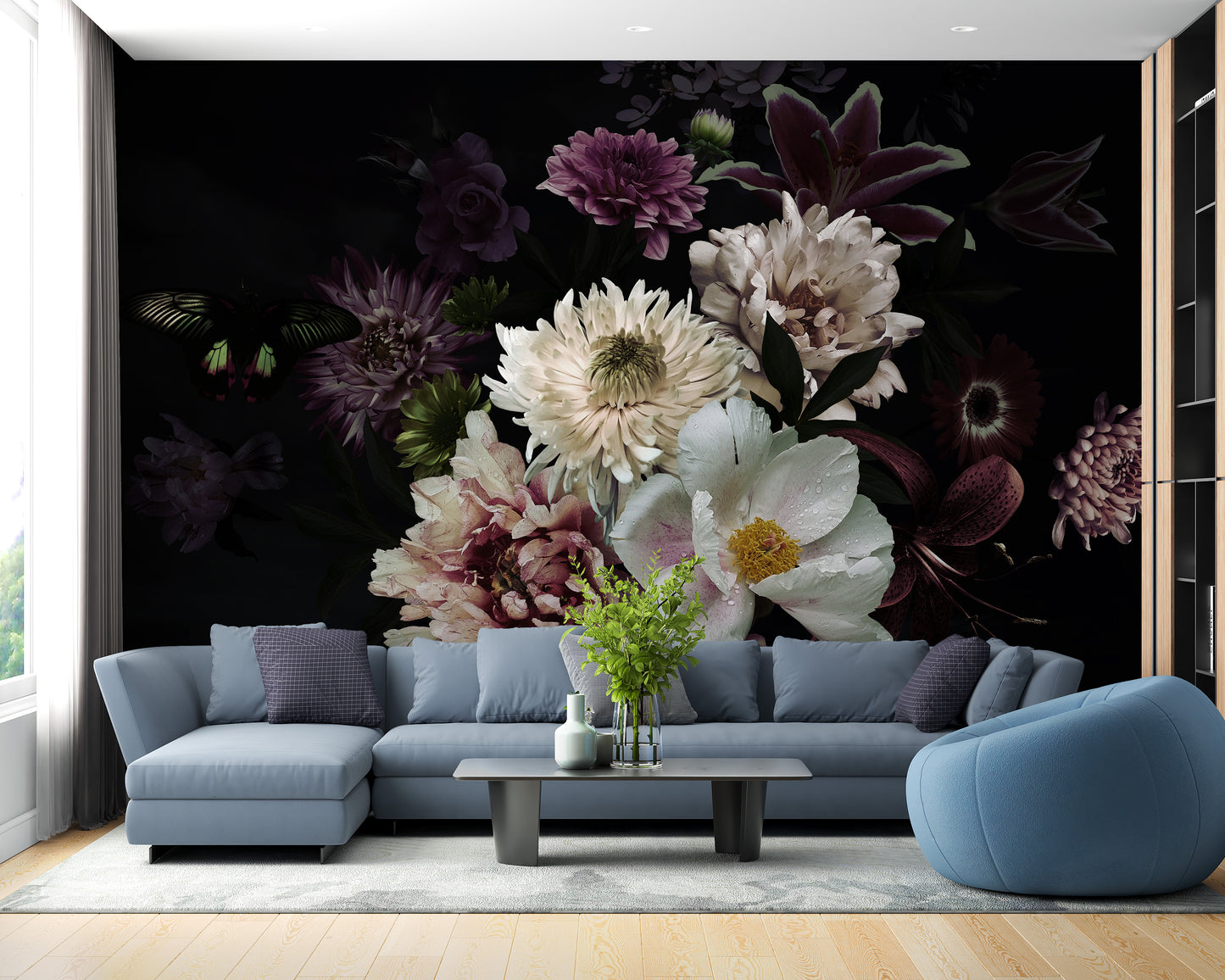Lily Flower Wallpaper Mural - Giffywalls