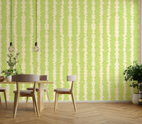 Refreshing Lime Pebble Stacks wallpaper for living rooms

