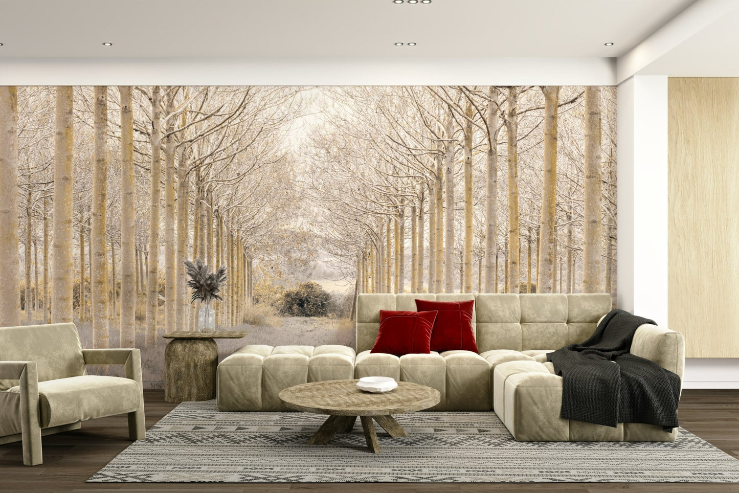 elegant vertical lines and trees

