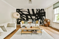 The design features a series of clean, geometric lines and shapes.

