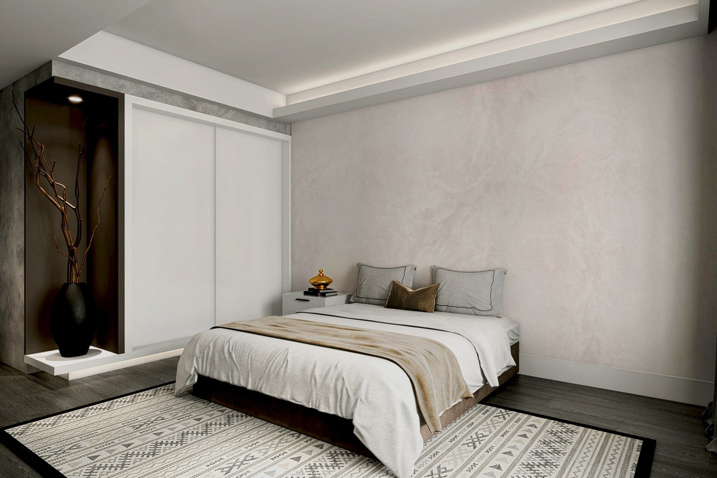 A beautiful modern art wall mural of fabric.

