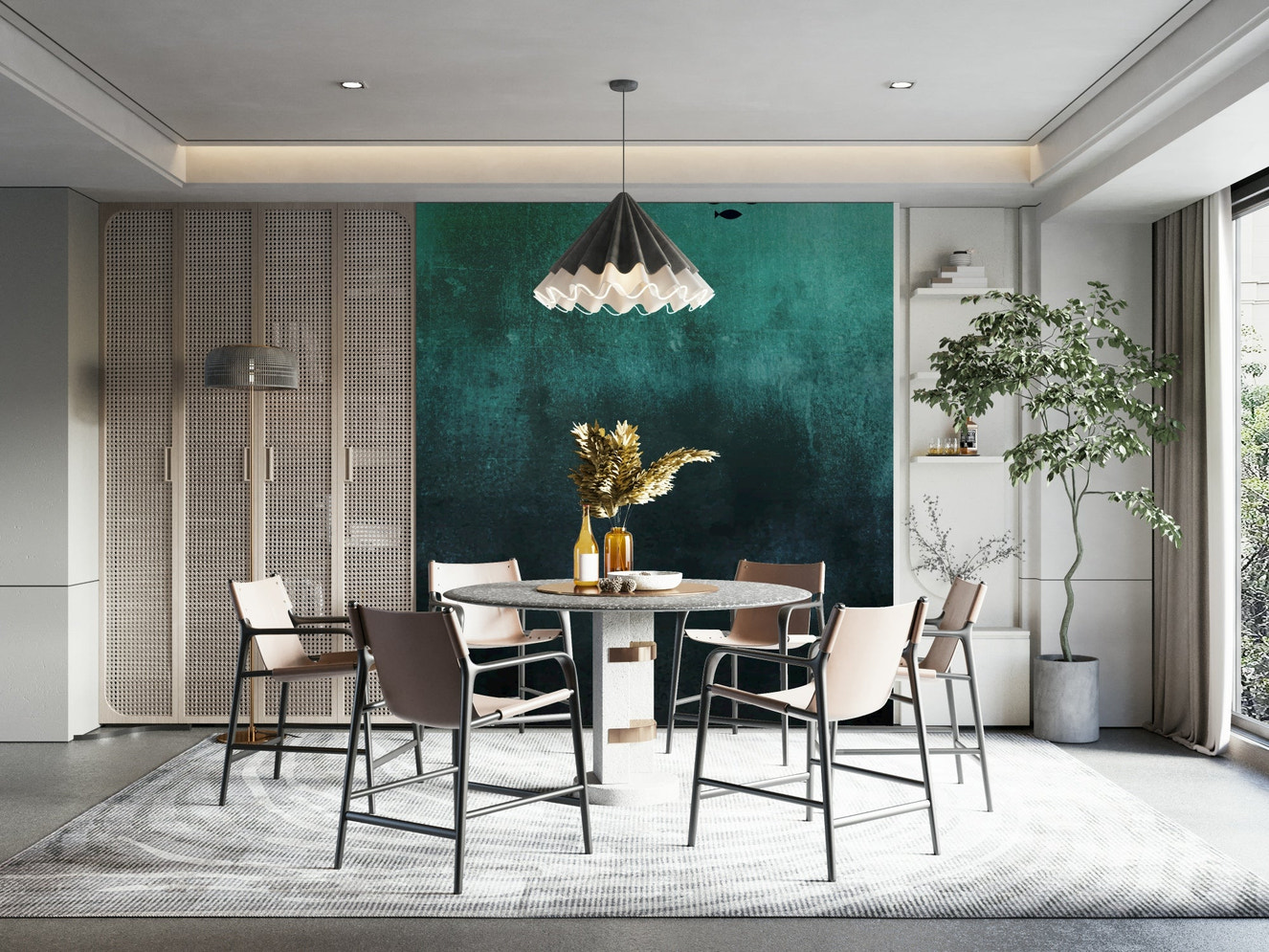 A heartwarming and gentle wall mural.
