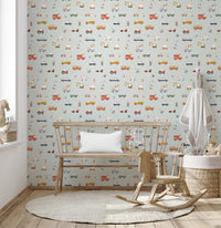 Little Transports in blue Wallpaper⁠