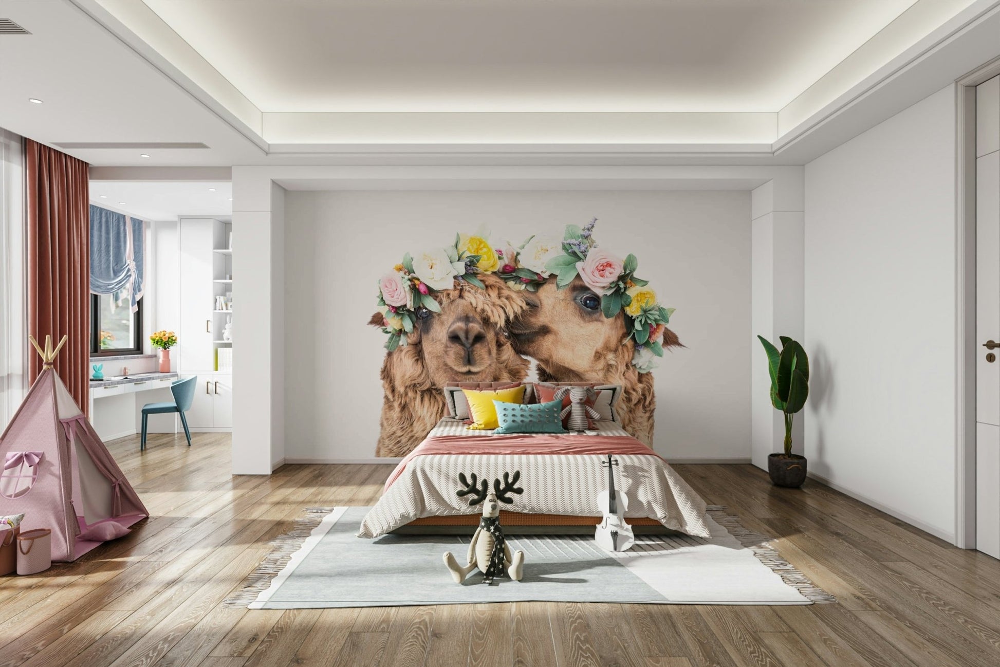 High-resolution image of llamas.

