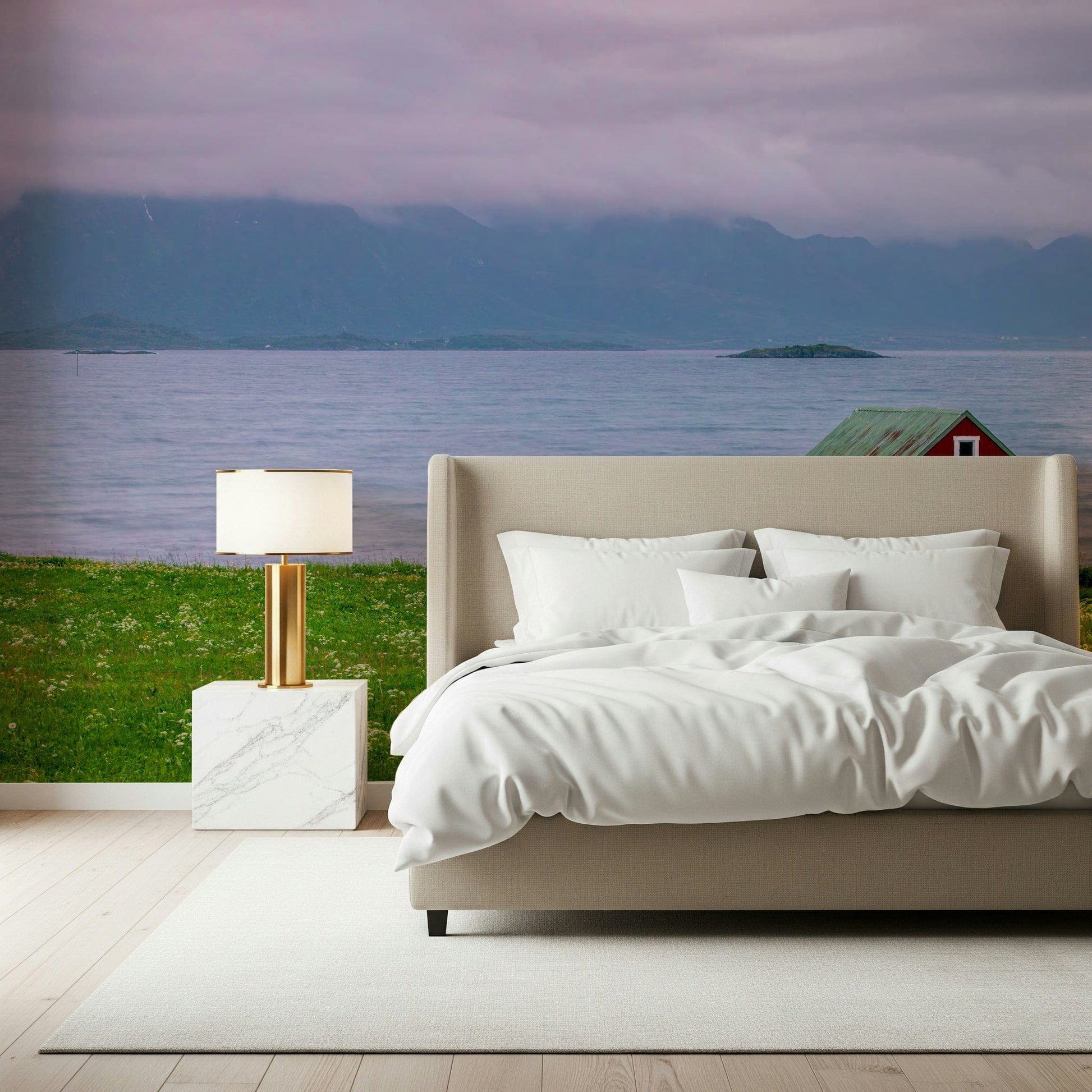 Captivating large scale scenery, Lofoten Coastal Escape, gorgeous adventure wallpaper.