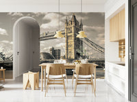 Artistic London Bridge skyline wall mural