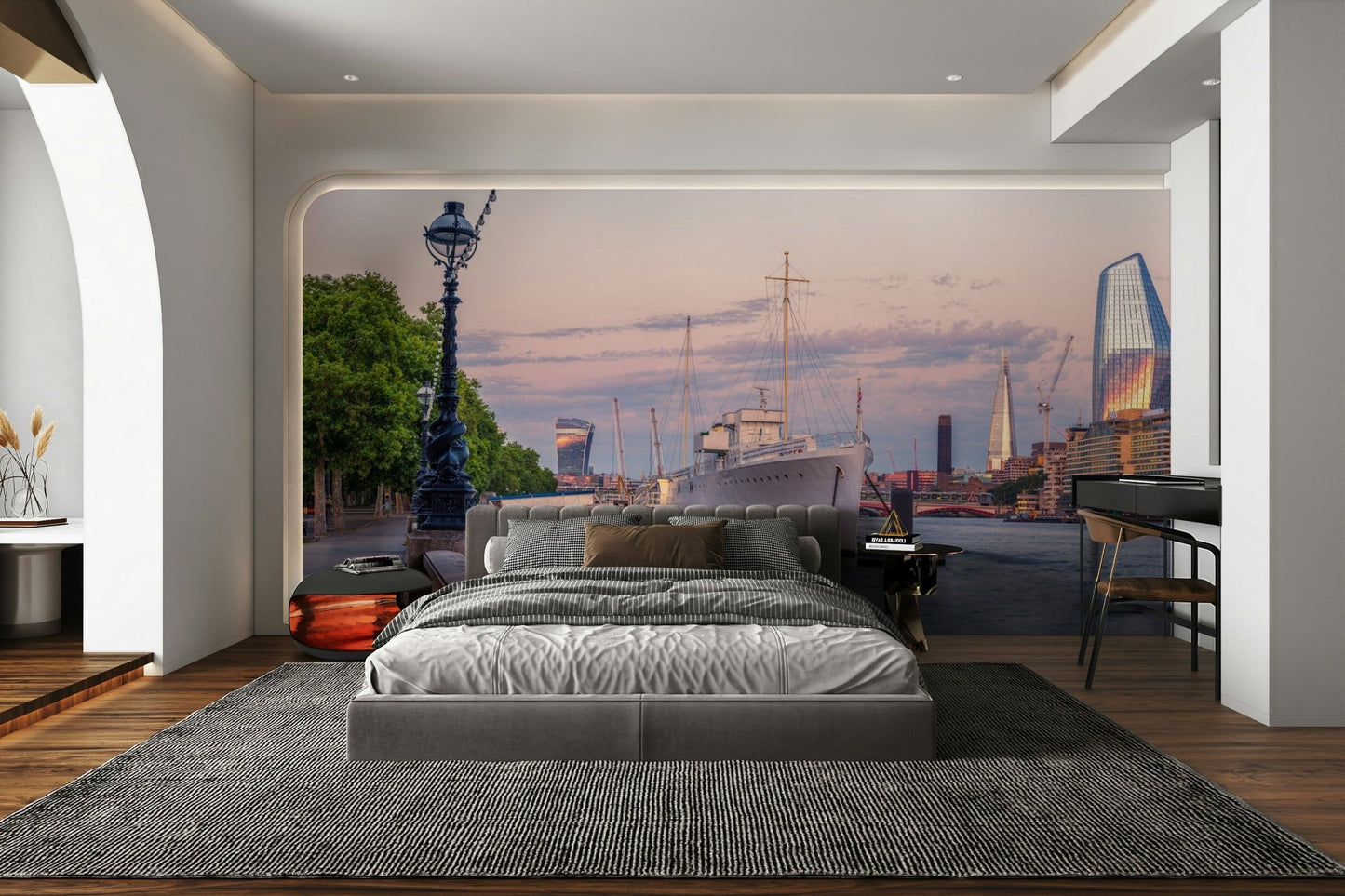 Calm urban wallpaper for walls

