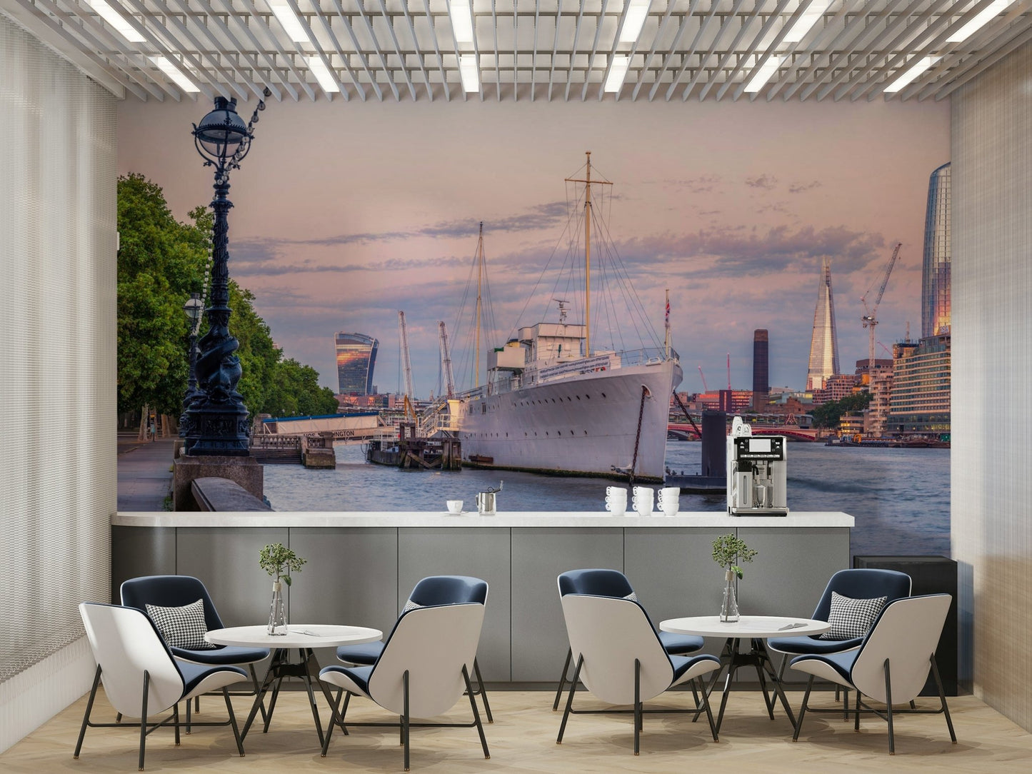 Evening London view wall mural

